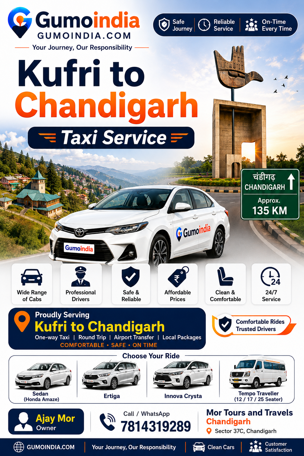 KUFRI TO CHANDIGARH