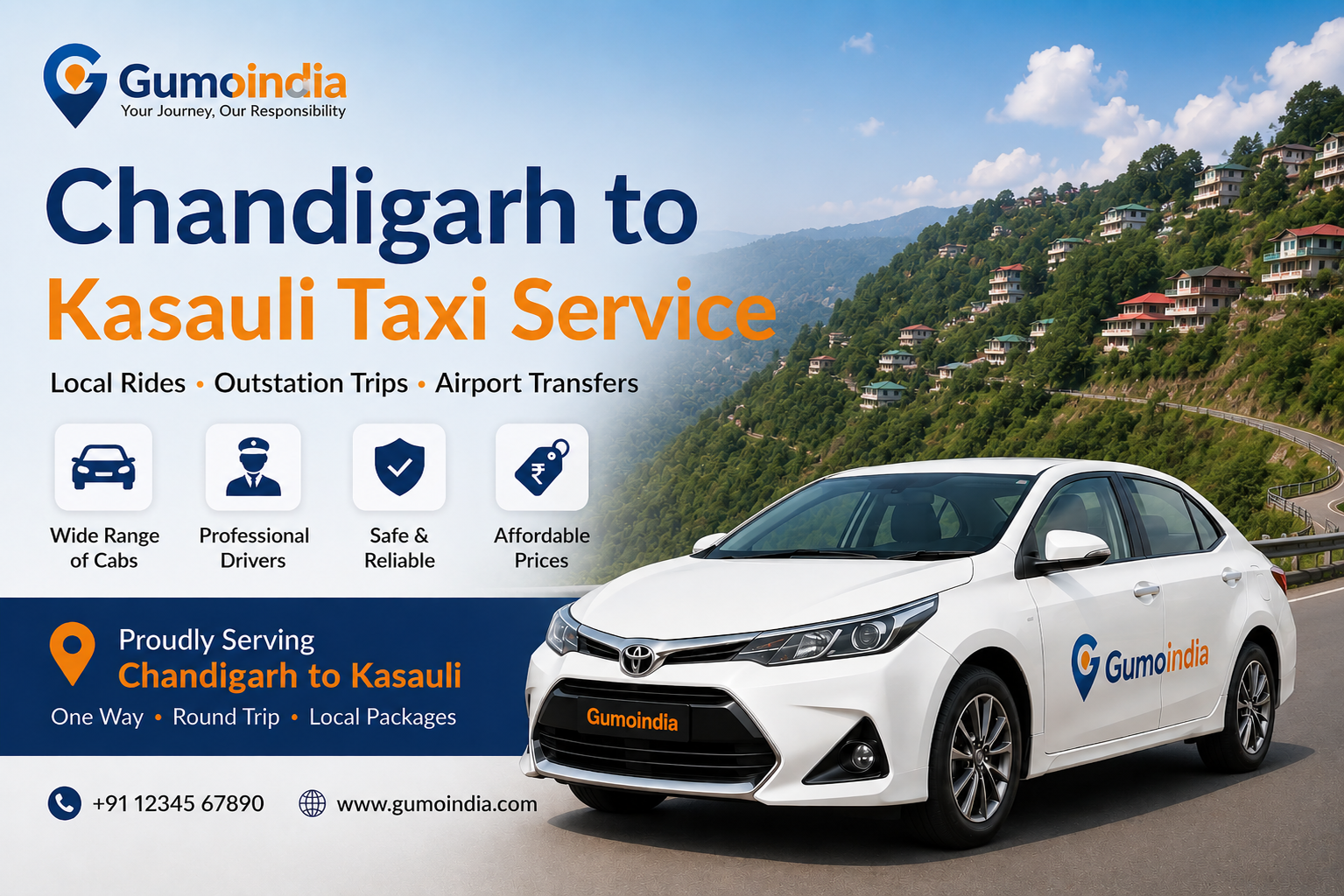 CHANDIGARH TO KASAULI