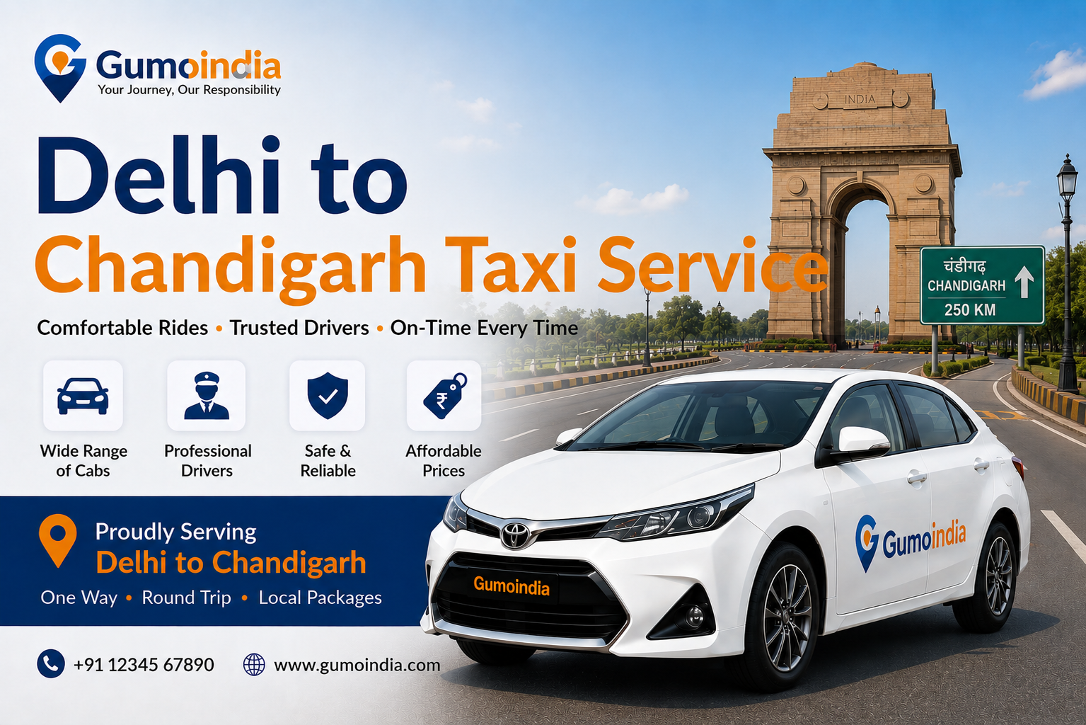 delhi to chandigarh