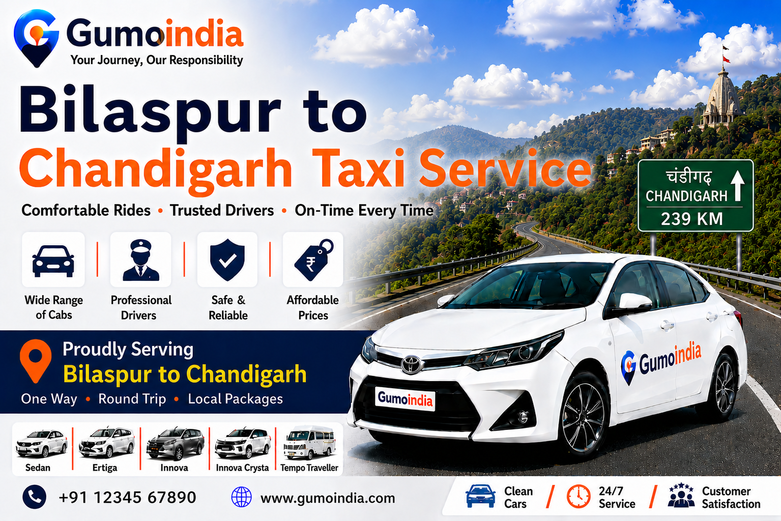 BILASPUR TO CHANDIGARH