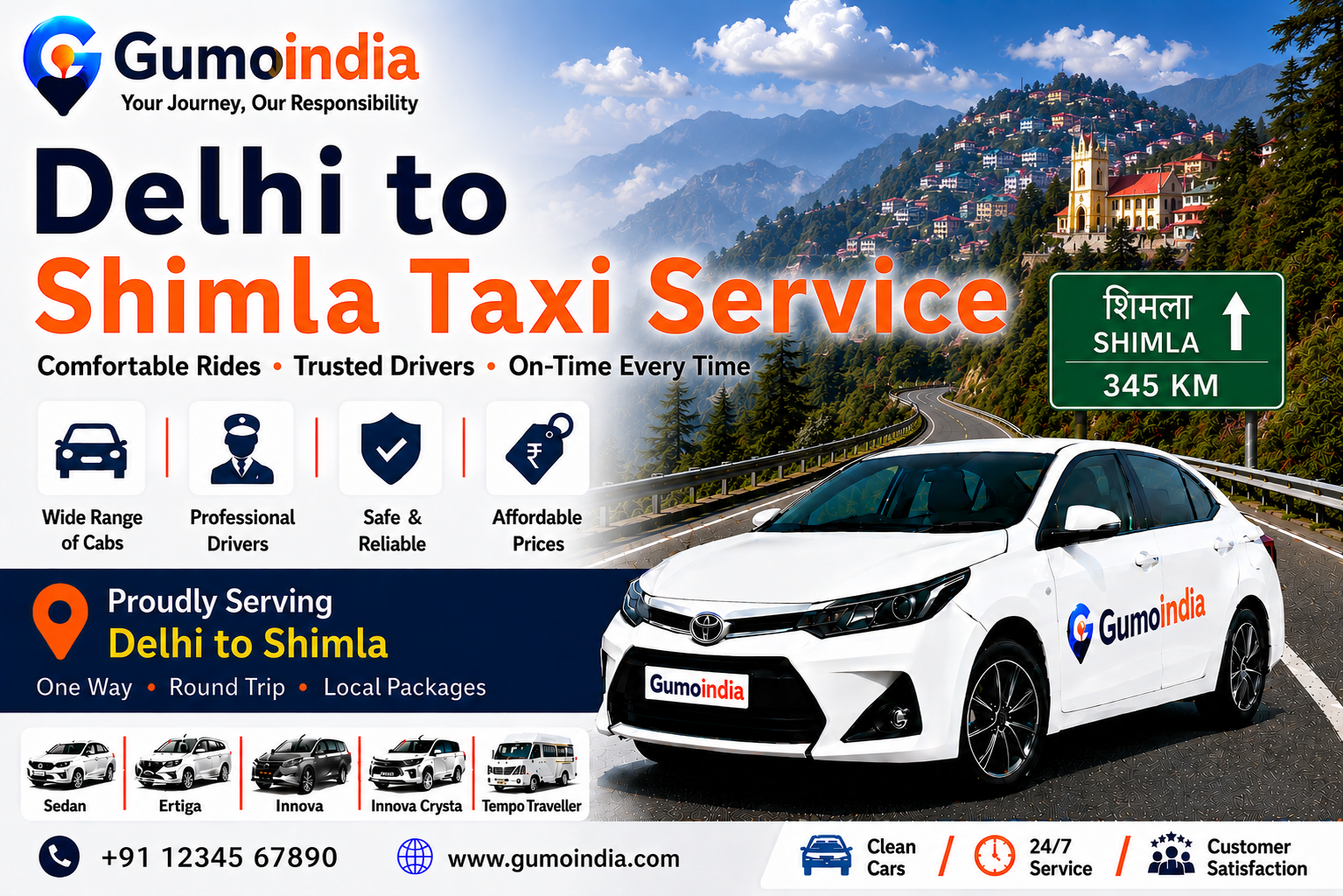 delhi to shimla