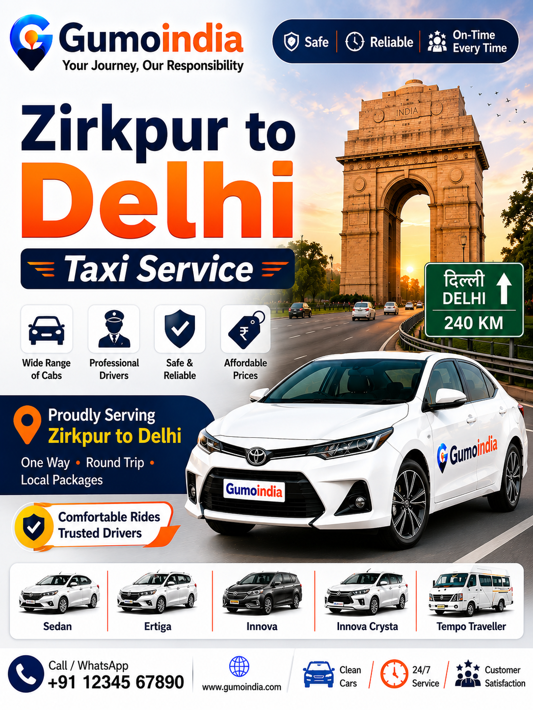 ZIRAKPUR TO DELHI